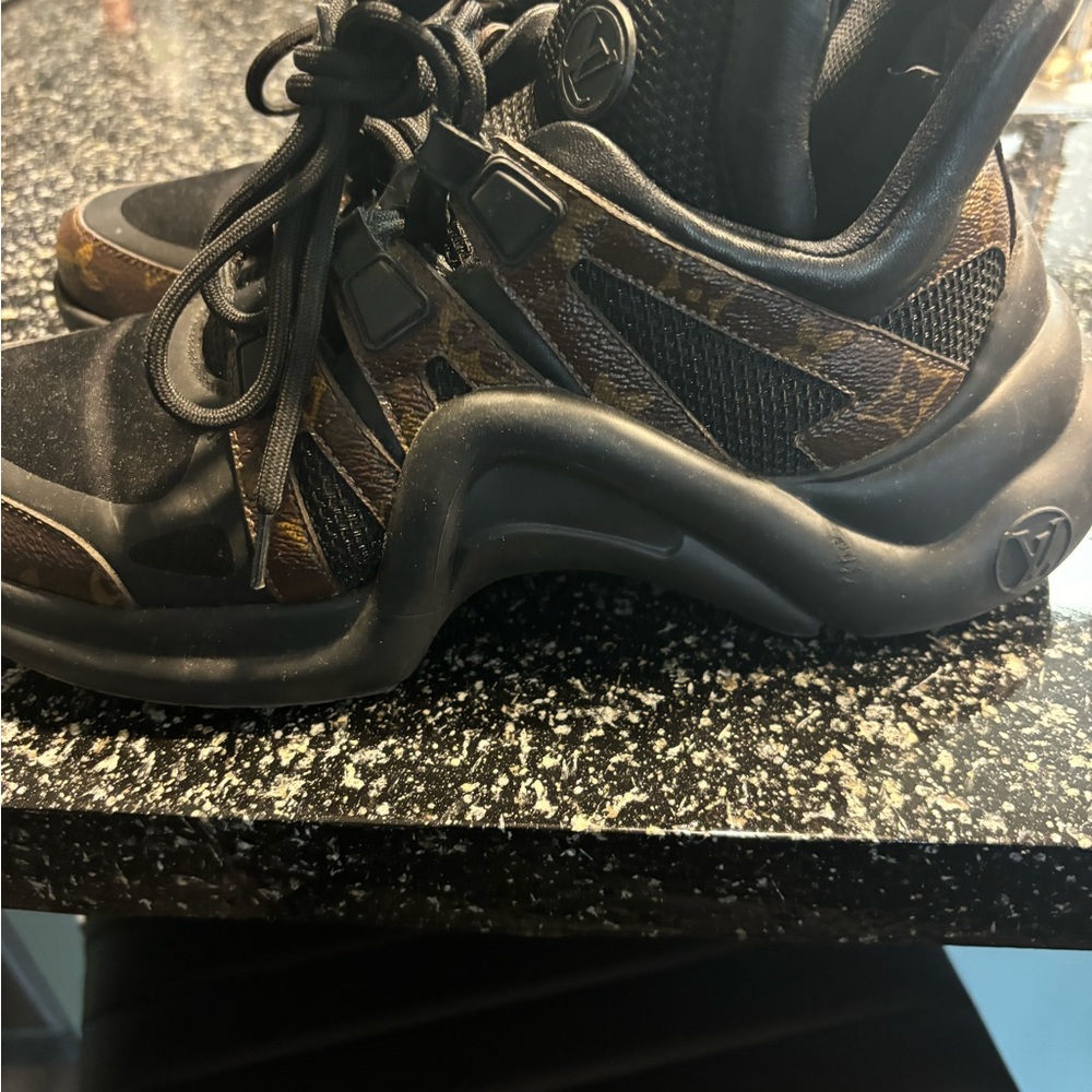 Designer Black and Brown Sneakers